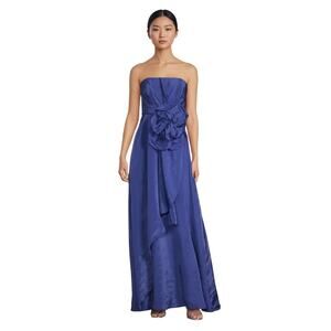 Muse by Marchesa Bluebell Rosette Strapless Textured Organza Gown Size 0